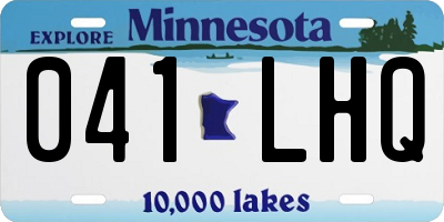 MN license plate 041LHQ