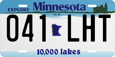 MN license plate 041LHT