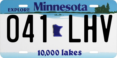 MN license plate 041LHV