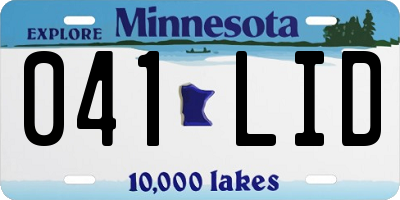 MN license plate 041LID