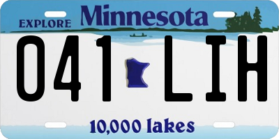 MN license plate 041LIH
