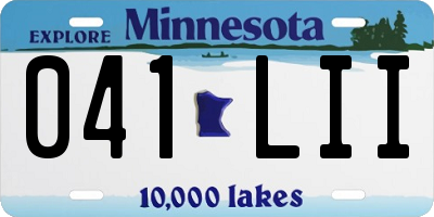 MN license plate 041LII
