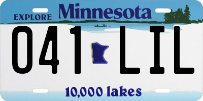 MN license plate 041LIL