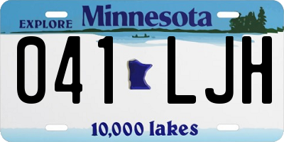 MN license plate 041LJH