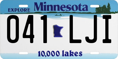 MN license plate 041LJI