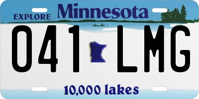 MN license plate 041LMG