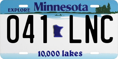 MN license plate 041LNC