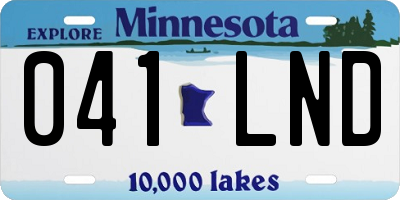 MN license plate 041LND