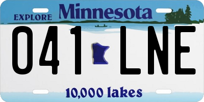 MN license plate 041LNE