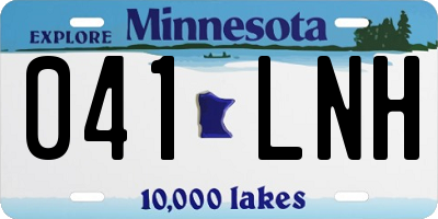 MN license plate 041LNH