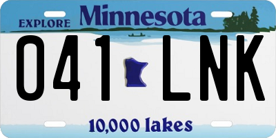 MN license plate 041LNK