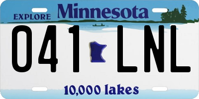 MN license plate 041LNL