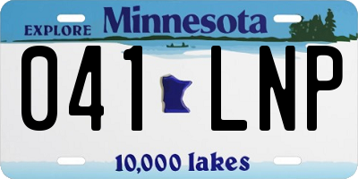 MN license plate 041LNP