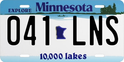 MN license plate 041LNS