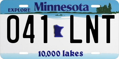 MN license plate 041LNT