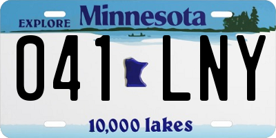 MN license plate 041LNY