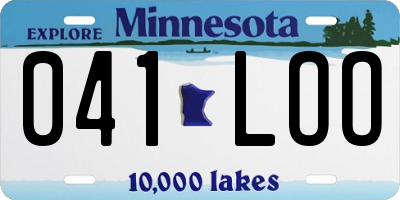 MN license plate 041LOO