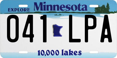 MN license plate 041LPA