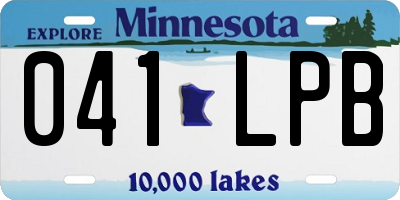 MN license plate 041LPB