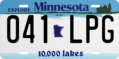 MN license plate 041LPG