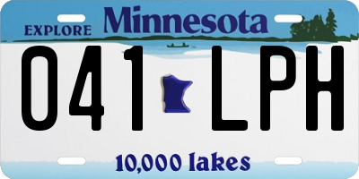 MN license plate 041LPH
