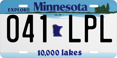 MN license plate 041LPL