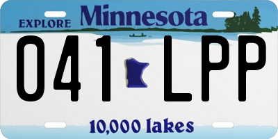 MN license plate 041LPP