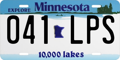 MN license plate 041LPS