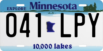 MN license plate 041LPY