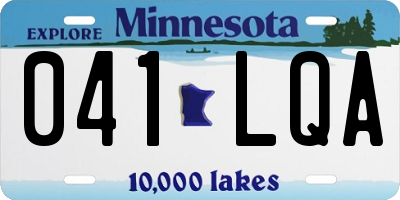 MN license plate 041LQA