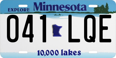 MN license plate 041LQE