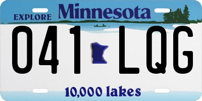MN license plate 041LQG