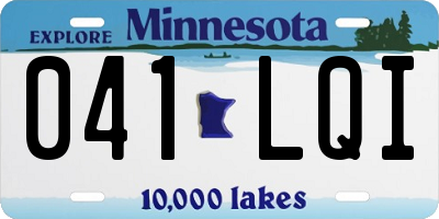 MN license plate 041LQI