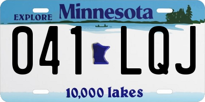 MN license plate 041LQJ