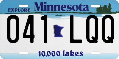 MN license plate 041LQQ