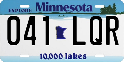MN license plate 041LQR