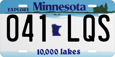 MN license plate 041LQS