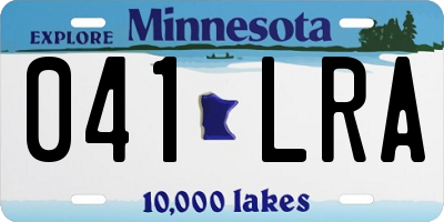 MN license plate 041LRA
