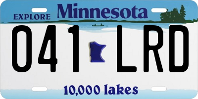 MN license plate 041LRD