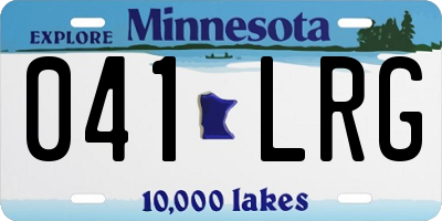MN license plate 041LRG