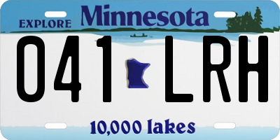 MN license plate 041LRH