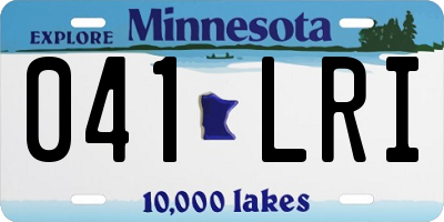 MN license plate 041LRI