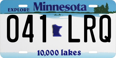 MN license plate 041LRQ