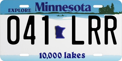 MN license plate 041LRR