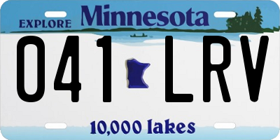 MN license plate 041LRV