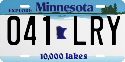 MN license plate 041LRY