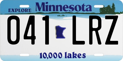 MN license plate 041LRZ