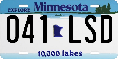 MN license plate 041LSD