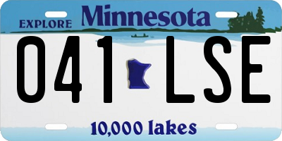 MN license plate 041LSE