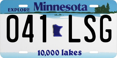 MN license plate 041LSG